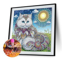 Load image into Gallery viewer, Diamond Painting - Partial Special Shaped - White cat (30*30CM)