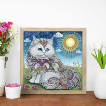 Load image into Gallery viewer, Diamond Painting - Partial Special Shaped - White cat (30*30CM)