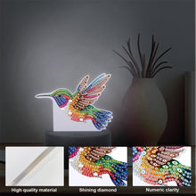 Load image into Gallery viewer, Cute Animal Diamond Painting LED Lamp Diamond Painting Night Light (Hummingbird)