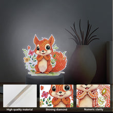 Load image into Gallery viewer, Cute Animal Diamond Painting LED Lamp Diamond Painting Night Light (Squirrel)