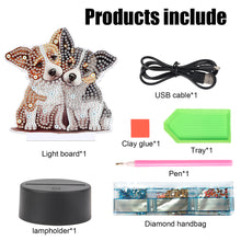 Load image into Gallery viewer, Cute Animal Diamond Painting LED Lamp Diamond Painting Night Light (Dog)
