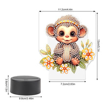 Load image into Gallery viewer, Cute Animal Diamond Painting LED Lamp Diamond Painting Night Light (Monkey)