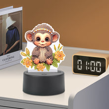 Load image into Gallery viewer, Cute Animal Diamond Painting LED Lamp Diamond Painting Night Light (Monkey)
