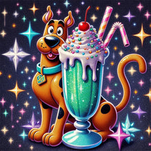 Load image into Gallery viewer, Diamond Painting - Full Round - Scooby-Doo and ice cream (30*30CM)