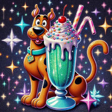 Load image into Gallery viewer, Diamond Painting - Full Round - Scooby-Doo and ice cream (30*30CM)
