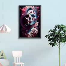 Load image into Gallery viewer, Diamond Painting - Full Round - Halloween Skull Girl Shattered Rose (40*60CM)