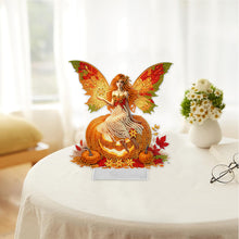 Load image into Gallery viewer, Acrylic Special Shape Pumpkin Butterfly Girl Desktop Diamond Painting Decor