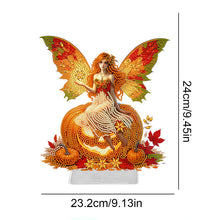 Load image into Gallery viewer, Acrylic Special Shape Pumpkin Butterfly Girl Desktop Diamond Painting Decor