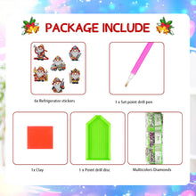 Load image into Gallery viewer, 6Pcs Acrylic Special Shape Fireman Gnome Diamond Painting Fridge Magnets