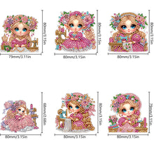 Load image into Gallery viewer, 6Pcs Acrylic Special Shape Sewing Machine Girl Diamond Painting Fridge Magnets
