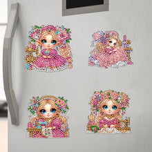 Load image into Gallery viewer, 6Pcs Acrylic Special Shape Sewing Machine Girl Diamond Painting Fridge Magnets
