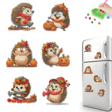 Load image into Gallery viewer, 6Pcs Acrylic Special Shape Pumpkin Squirrel Diamond Painting Fridge Magnets