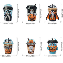 Load image into Gallery viewer, 6Pcs Acrylic Special Shape Horror Cup Diamond Painting Fridge Magnets for Home