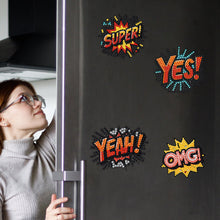 Load image into Gallery viewer, 6Pcs Acrylic Special Shape English Words Diamond Painting Fridge Magnets