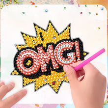 Load image into Gallery viewer, 6Pcs Acrylic Special Shape English Words Diamond Painting Fridge Magnets