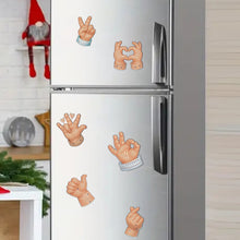 Load image into Gallery viewer, 6Pcs Acrylic Special Shape Kids Hand Gestures Diamond Painting Fridge Magnets
