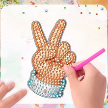 Load image into Gallery viewer, 6Pcs Acrylic Special Shape Kids Hand Gestures Diamond Painting Fridge Magnets