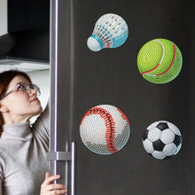 Load image into Gallery viewer, 6Pcs Acrylic Special Shape Ball Games Diamond Painting Fridge Magnets for Home