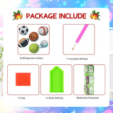 Load image into Gallery viewer, 6Pcs Acrylic Special Shape Ball Games Diamond Painting Fridge Magnets for Home
