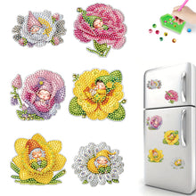 Load image into Gallery viewer, 6Pcs Acrylic Special Shape Bud Gnome Diamond Painting Fridge Magnets for Home
