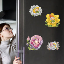 Load image into Gallery viewer, 6Pcs Acrylic Special Shape Bud Gnome Diamond Painting Fridge Magnets for Home