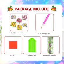 Load image into Gallery viewer, 6Pcs Acrylic Special Shape Bud Gnome Diamond Painting Fridge Magnets for Home