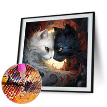 Load image into Gallery viewer, Diamond Painting - Full Round - Yin Yang black and white cat (40*40CM)