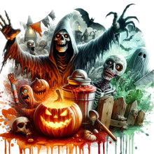 Load image into Gallery viewer, Diamond Painting - Full Round - Halloween horror night (40*40CM)