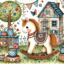 Load image into Gallery viewer, Diamond Painting - Full Round - Cartoon pony warm life (50*50CM)