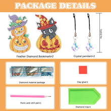 Load image into Gallery viewer, 2Pcs Special Shape Pumpkin 5D DIY Diamond Painting Bookmark for Reading Day Gift