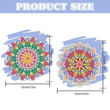 Load image into Gallery viewer, 2Pcs Special Shape Colorful Mandala Diamond Painting Bookmark Art Projects