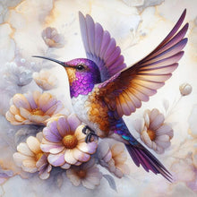 Load image into Gallery viewer, Diamond Painting - Full Round - Purple hummingbird (30*30CM)