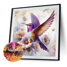 Load image into Gallery viewer, Diamond Painting - Full Round - Purple hummingbird (30*30CM)