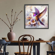 Load image into Gallery viewer, Diamond Painting - Full Round - Purple hummingbird (30*30CM)