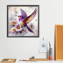 Load image into Gallery viewer, Diamond Painting - Full Round - Purple hummingbird (30*30CM)