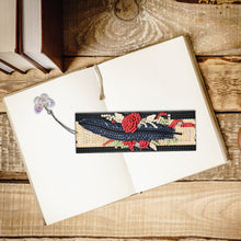 Load image into Gallery viewer, 3Pcs Special Shape Black Feather Red Rose DIY Diamond Painting Bookmarks Kits