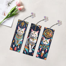 Load image into Gallery viewer, 3Pcs Special Shape Dream Catcher Cat DIY Diamond Painting Bookmarks Kits