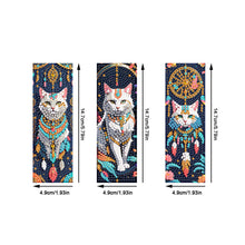 Load image into Gallery viewer, 3Pcs Special Shape Dream Catcher Cat DIY Diamond Painting Bookmarks Kits