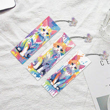 Load image into Gallery viewer, 3Pcs Special Shape Cat DIY Diamond Painting Bookmarks Kits for Bookworms