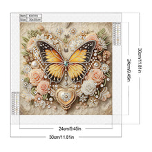 Load image into Gallery viewer, Diamond Painting - Partial Special Shaped - Butterfly (30*30CM)