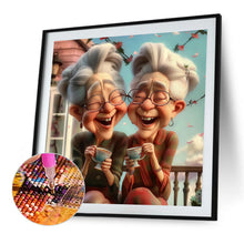 Load image into Gallery viewer, Diamond Painting - Full Round - Happy grandma (40*40CM)
