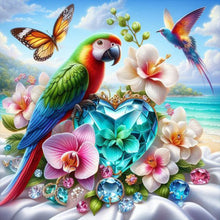 Load image into Gallery viewer, Diamond Painting - Full Round - Parrot by the sea (30*30CM)
