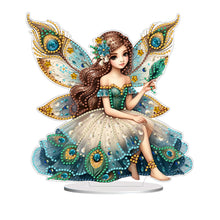 Load image into Gallery viewer, Acrylic Peacock Fairy Girl 5D DIY Diamond Art Tabletop Decorations Bedroom Decor