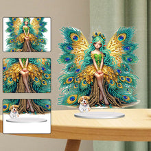 Load image into Gallery viewer, Acrylic Peacock Fairy Girl 5D DIY Diamond Art Tabletop Decorations Bedroom Decor