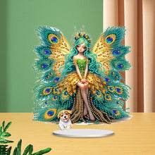 Load image into Gallery viewer, Acrylic Peacock Fairy Girl 5D DIY Diamond Art Tabletop Decorations Bedroom Decor