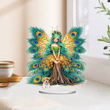 Load image into Gallery viewer, Acrylic Peacock Fairy Girl 5D DIY Diamond Art Tabletop Decorations Bedroom Decor