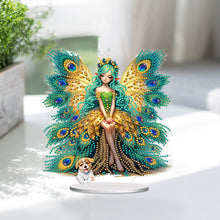 Load image into Gallery viewer, Acrylic Peacock Fairy Girl 5D DIY Diamond Art Tabletop Decorations Bedroom Decor