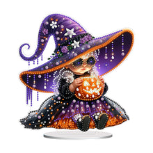 Load image into Gallery viewer, Acrylic Halloween Pumpkin Witch DIY Diamond Painting Home Desktop Ornaments Kit