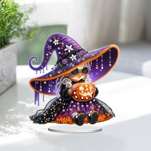 Load image into Gallery viewer, Acrylic Halloween Pumpkin Witch DIY Diamond Painting Home Desktop Ornaments Kit