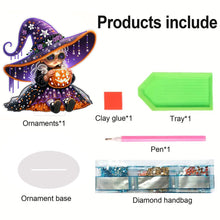 Load image into Gallery viewer, Acrylic Halloween Pumpkin Witch DIY Diamond Painting Home Desktop Ornaments Kit